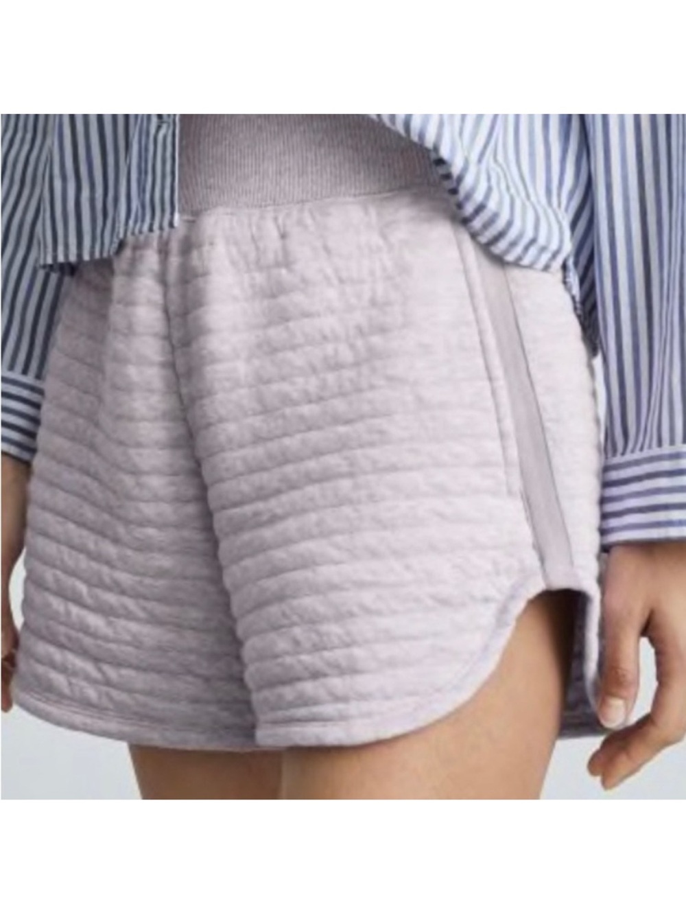 Everlane Large Quilted Dark Gray Women's Lounge Shorts 100% organic cotton